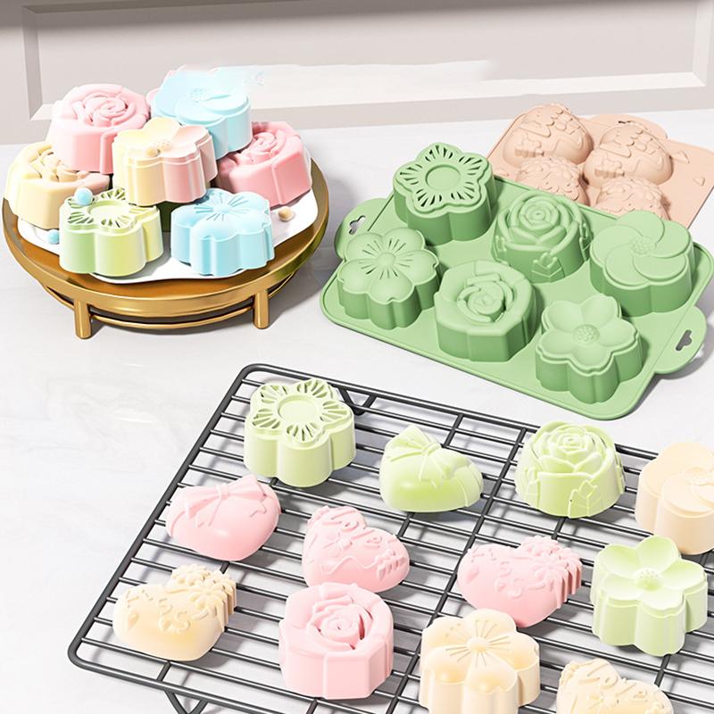 Bath Bomb Mold - Molde de silicone SU Flower, 6