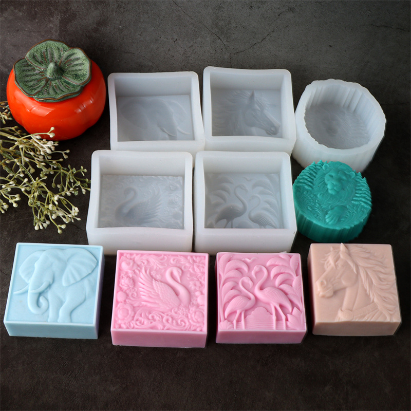 3d quadrado animal cavalo elef - Bath Bomb Mold avaliação e preço
