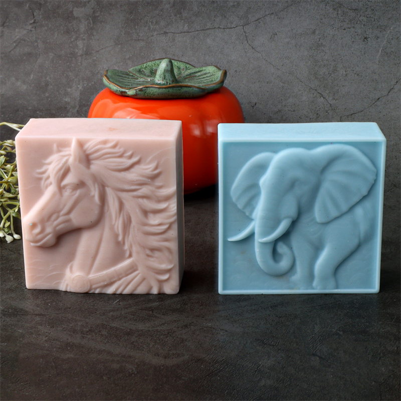 3d quadrado animal cavalo elef - Bath Bomb Mold avaliação e preço