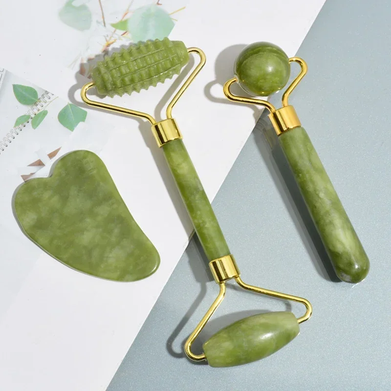 Rolo de Jade Natural para o Ro - Jade Roller Stone avaliação e preço