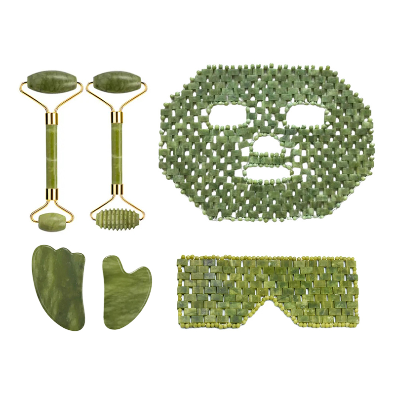 Natural xiuyan jade máscara fa - Jade Roller Stone avaliação e preço