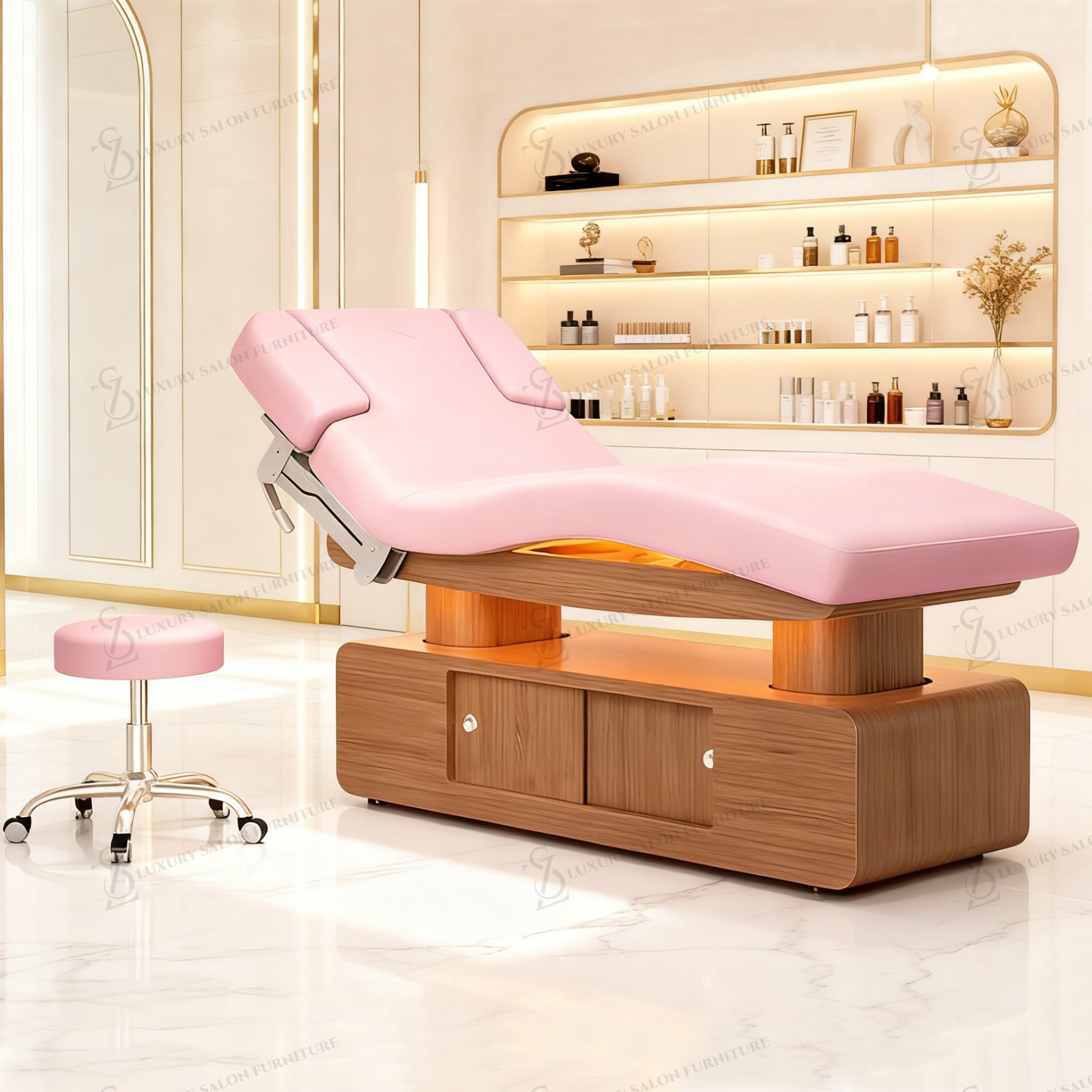 Luxo 3/4 motores rosa cama de  - Wellness Spa And Salon avaliação e preço